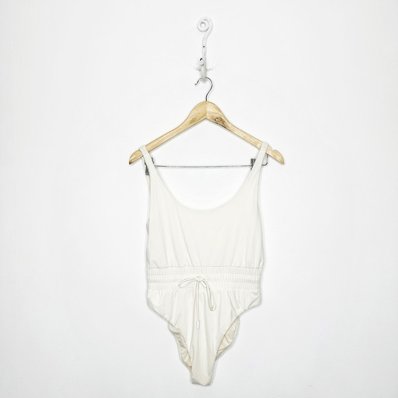 Good American Waist Framer One Piece Swimsuit ivory cheeky womens 3 L XL - Picture 1 of 6